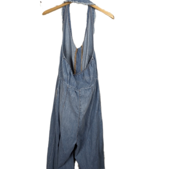 Free People Margot Blue Denim Jumpsuit - Picture 9 of 12